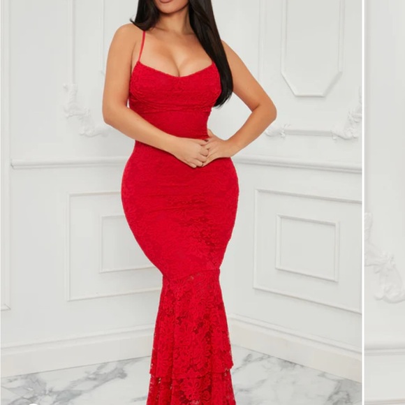 Red Lace dress - Picture 1 of 4